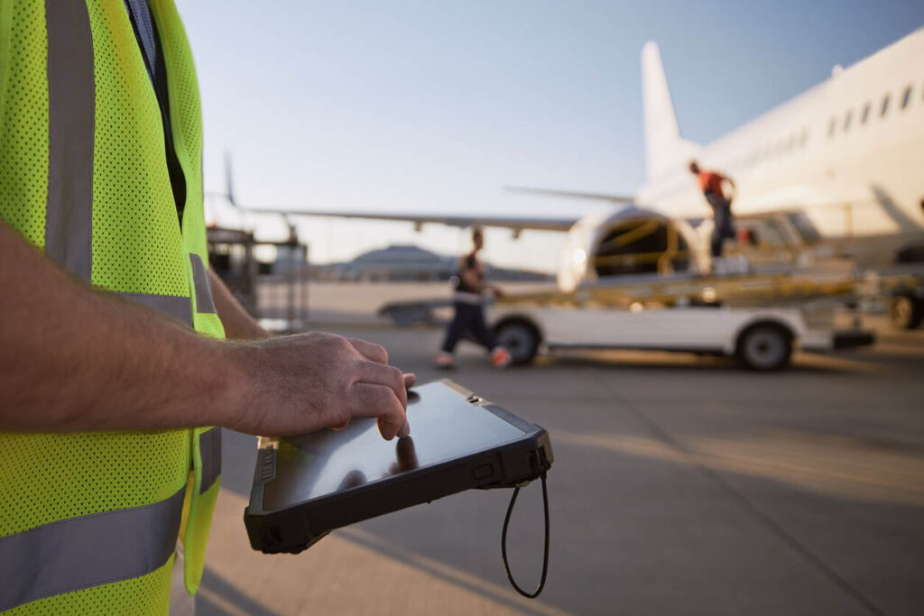 Airline Worker is monitoring.