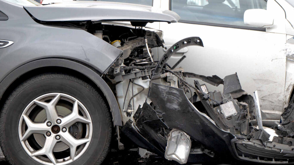 Collision between two vehicles
